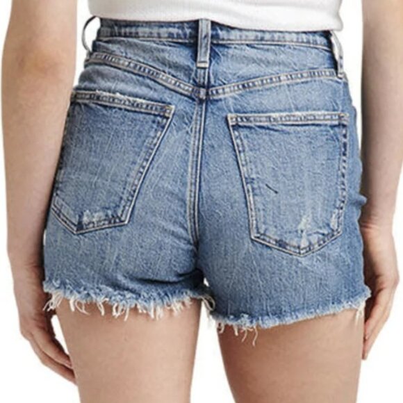 SILVER JEANS Women's Denim Shorts 28 Hi-Rise Eco-Friendly Distressed Sum… - Picture 12 of 13